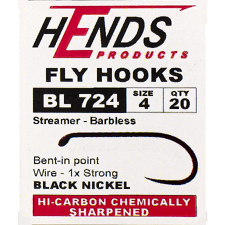 Hends BL 724 Barbless Streamer Hooks - Competitive Angler