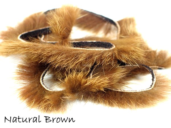 wapsi mink zonker strip in natural brown