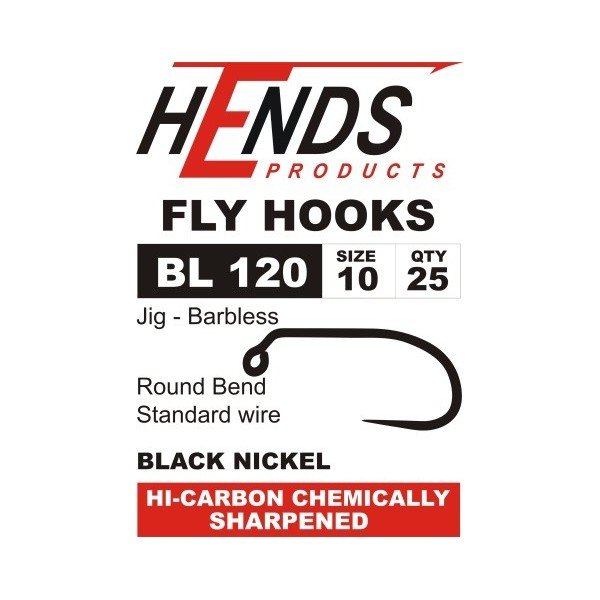 Hends BL 120 Barbless Jig Hooks - Competitive Angler