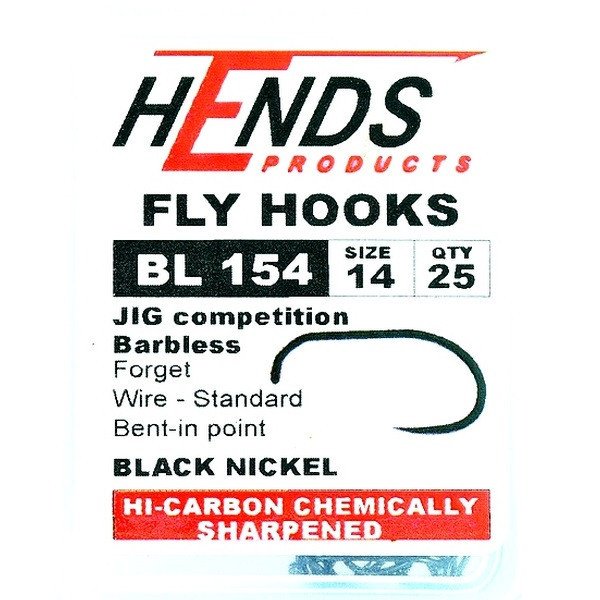 Hends BL 154 Barbless Jig Competition Hooks - Competitive Angler