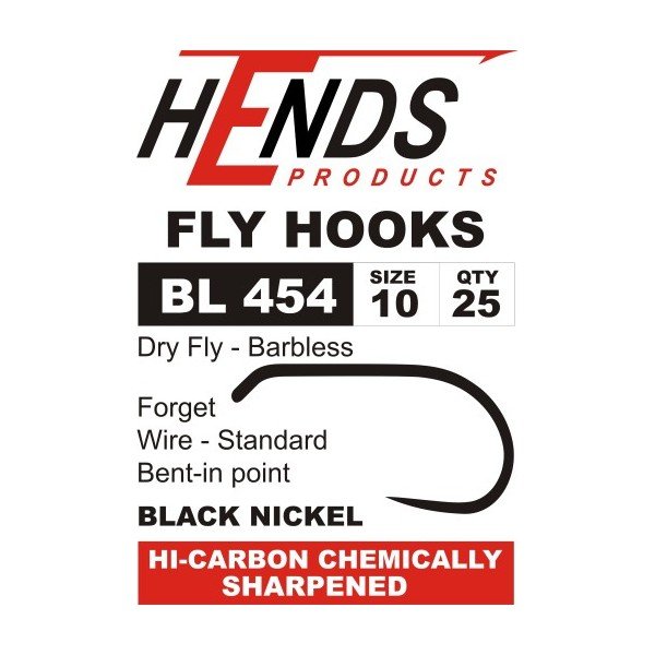 Hends BL 454 Barbless Dry Fly Hooks - Competitive Angler